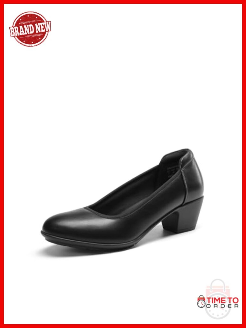 Dream Pairs Women's Block Heel Work Dress Pumps with Arch Support Faux Leather